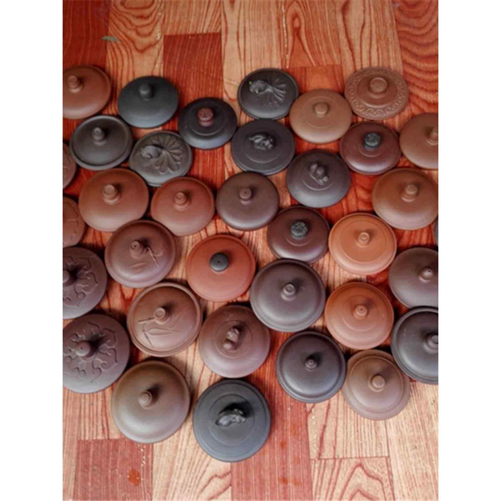 紫砂壶盖子配盖紫砂杯盖配杯盖配茶壶盖单盖段泥黑金刚红泥