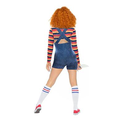 Women 2 Pcs Halloween Costumes Scary Nightmare Killer Doll W