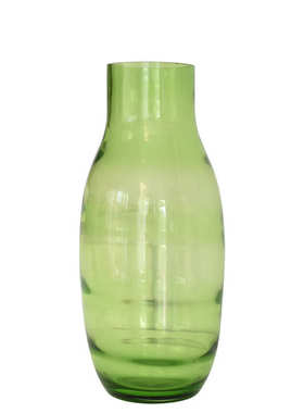 花水培制艺术工厂富贵吹外贸工艺品人工玻璃器竹大口花瓶绿色