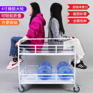 户外摆摊折叠小推车超市促销车服装店货车货架展销花车售柜展示架