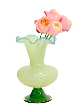中古侘寂风家居玻璃拼色风灯花瓶插花花器花瓶摆件花瓶客厅装饰