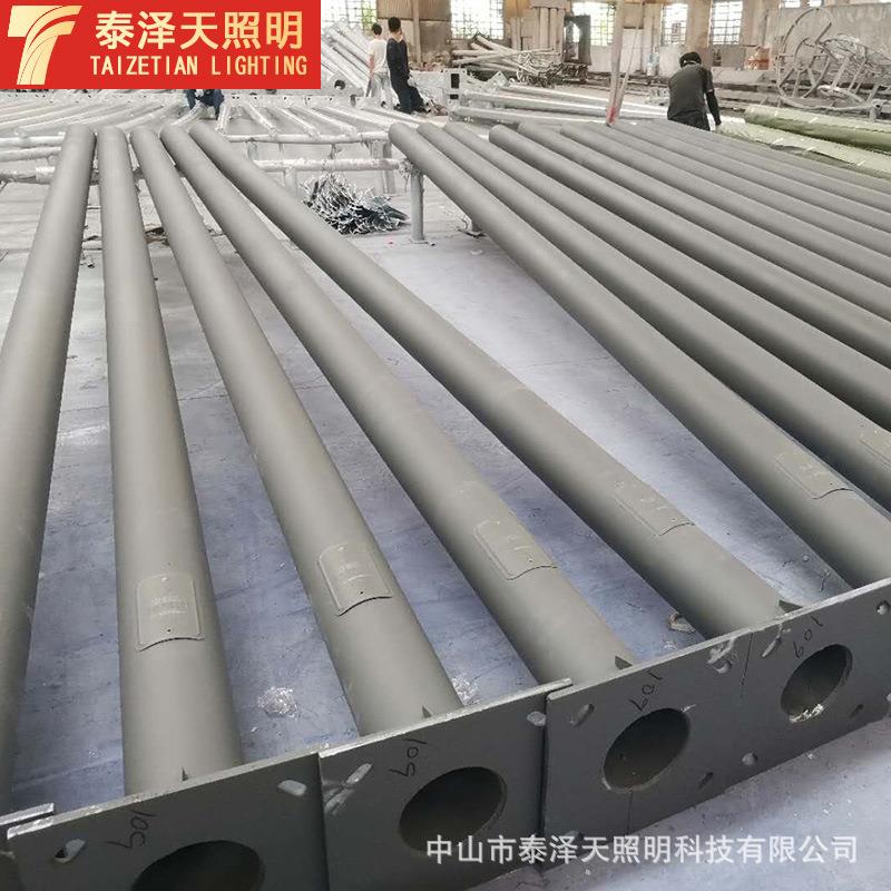 农村照明LED路灯6米7米8米市电路灯12米传统普通单杆双臂路灯