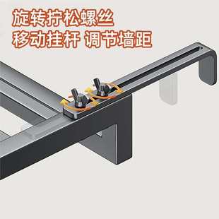 可折叠防盗网晾晒置物架挂衣架 暖气片晾衣架窗户阳台晾晒架免安装