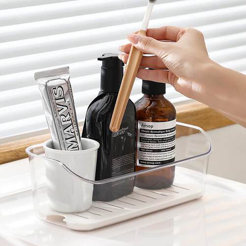 Dish Drying Rack with Drainage Tray, Kitchen Storage Box for