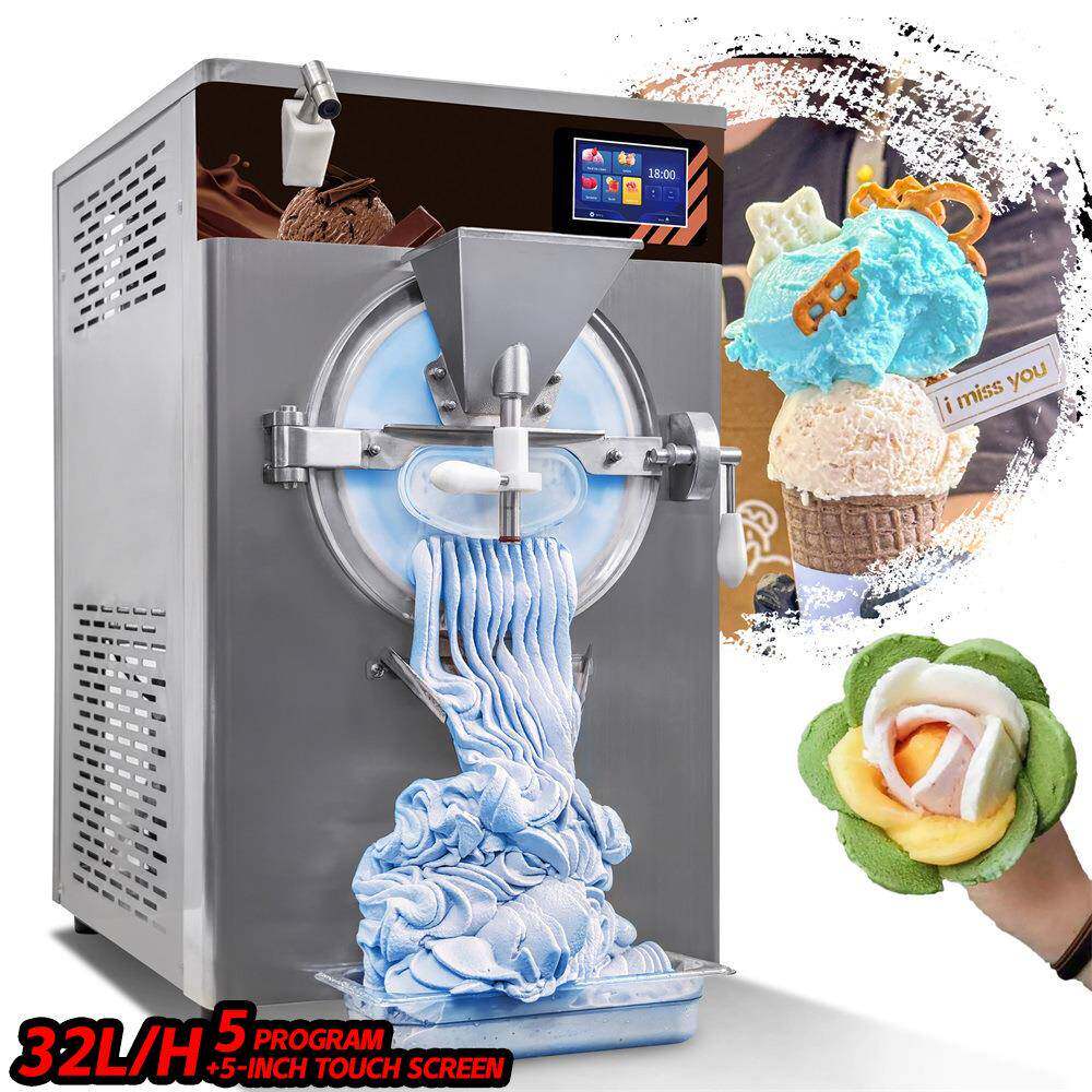 小型32L/H商用硬质冰淇淋机意式Gelato设备硬冰激凌机绿豆沙冰机