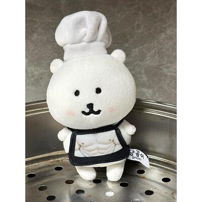 自嘲熊娃衣10cm肉感肌肉厨师套装围裙帽子13厘米棉花娃娃替换配件