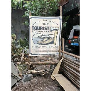 四角打扣升级款 JW露营气氛组 挂布背景布美学 户外风格 氛围感up