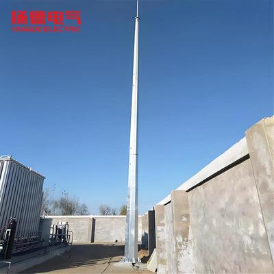 供应热镀锌避雷塔防雷塔独立避雷针塔19米单管避雷线塔生产厂家