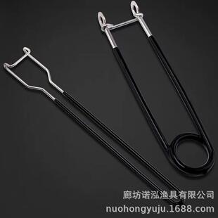新款直销不锈钢黑鱼开口器路亚摘钩器夹鱼钳子取蛙器垂钓渔具配件