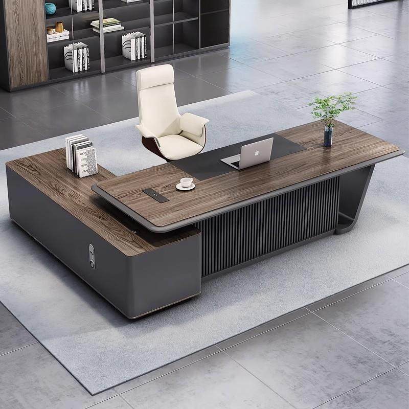 轻奢老板桌2米办公桌新中式简约现代办公室桌椅组合总裁经理班台