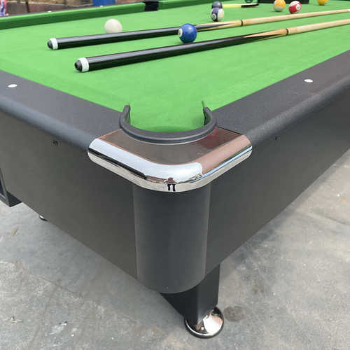 新款8尺经典黑色折叠台球桌成人室内家用型桌球台2合1 Pool table
