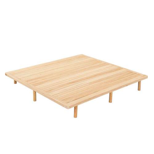 悬浮床全实木无床头双人榻榻米排骨床架现代简约轻奢架子床可现做