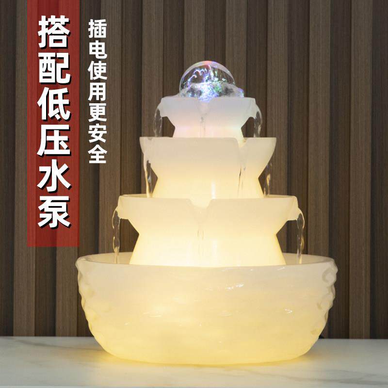 八方来财风水轮喷泉桌面流水摆件循环水客厅招财小风水球开 业礼