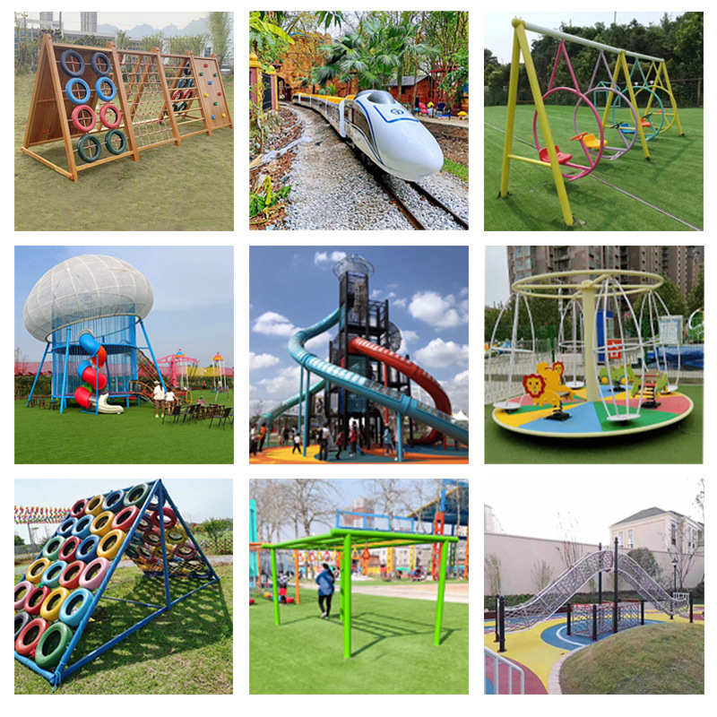 户外农庄无动力体能乐园游乐设备实拍景区亲子乐园体能拓展器材厂