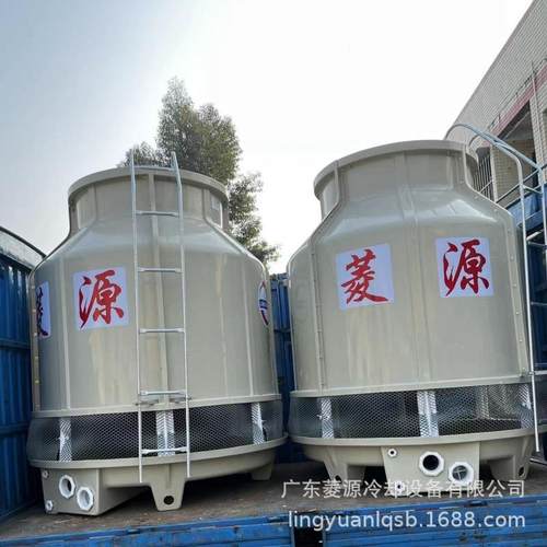 工业玻璃钢冷却塔 圆形40T冷却塔 应用于模温机水冷保护系统