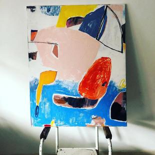 后现代客厅沙发后油画抽象玄关装饰画纯手工巨幅壁画肌理玄关挂画