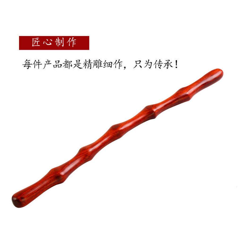 紫檀擀筋棒波浪弧度全身按摩棒木质雕刻美容院按摩棒