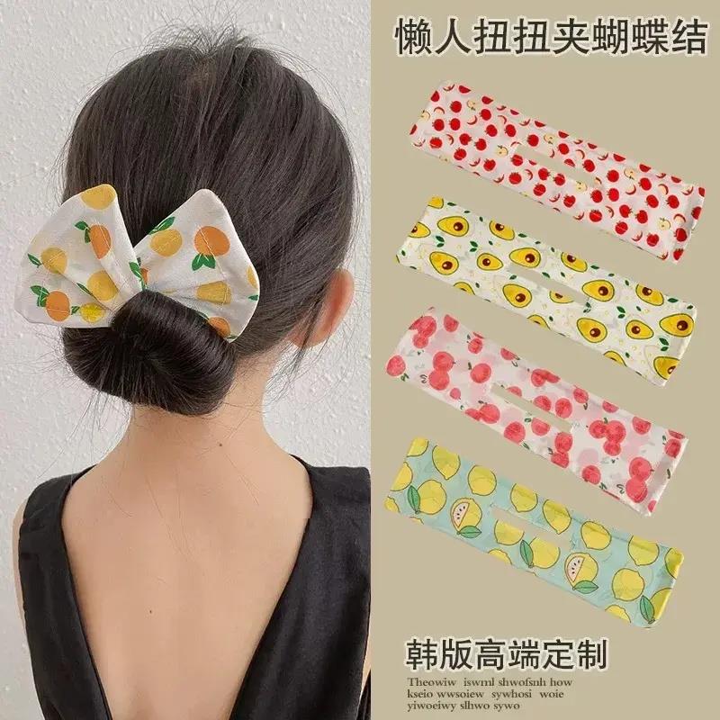 发饰蝴蝶结扭扭盘发器懒人丸子头盘发器女童魔术盘发器-T