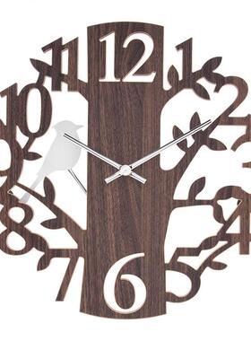 现代简约创意啄木鸟时钟摆件客厅家居玄关挂钟客厅个性钟表装饰品