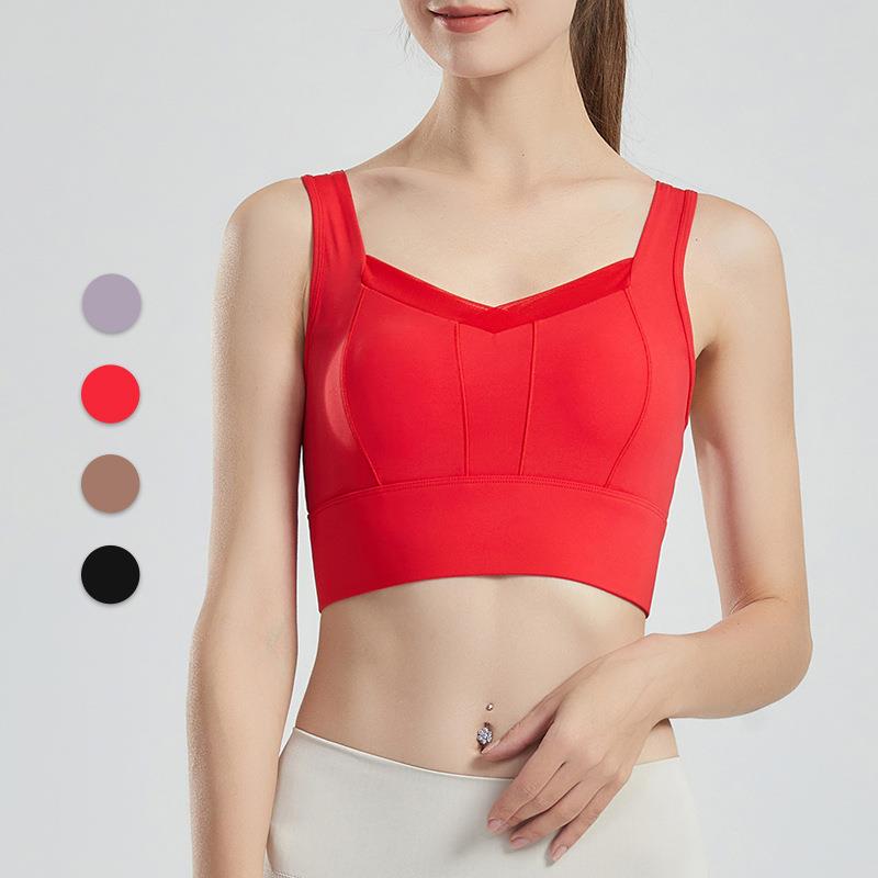 running bra women size vest sports for summer gathered