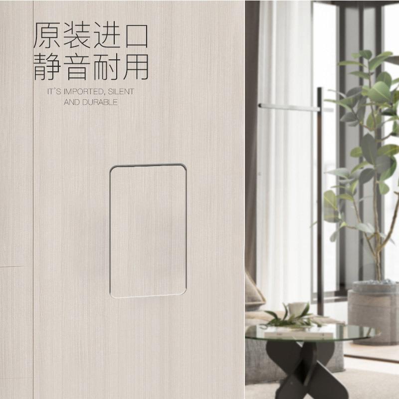 木隐形门暗藏把磁吸音门锁具卧HD-01室门静锁按压手式门把手手柄