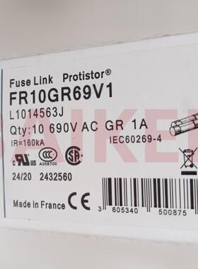 熔断器MERSEN FR10GR69V1 L1014563J 690VAC GR 1A 160KA 10X38