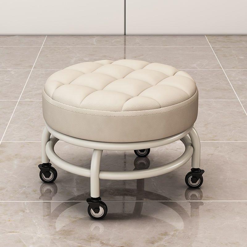 滑轮矮凳带轮小凳子家用美缝儿童学步换鞋擦地茶几宝宝圆板凳