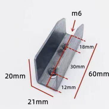 需定制方管连接件内套U型夹C型槽接头连接套固定管货架配件卡扣内