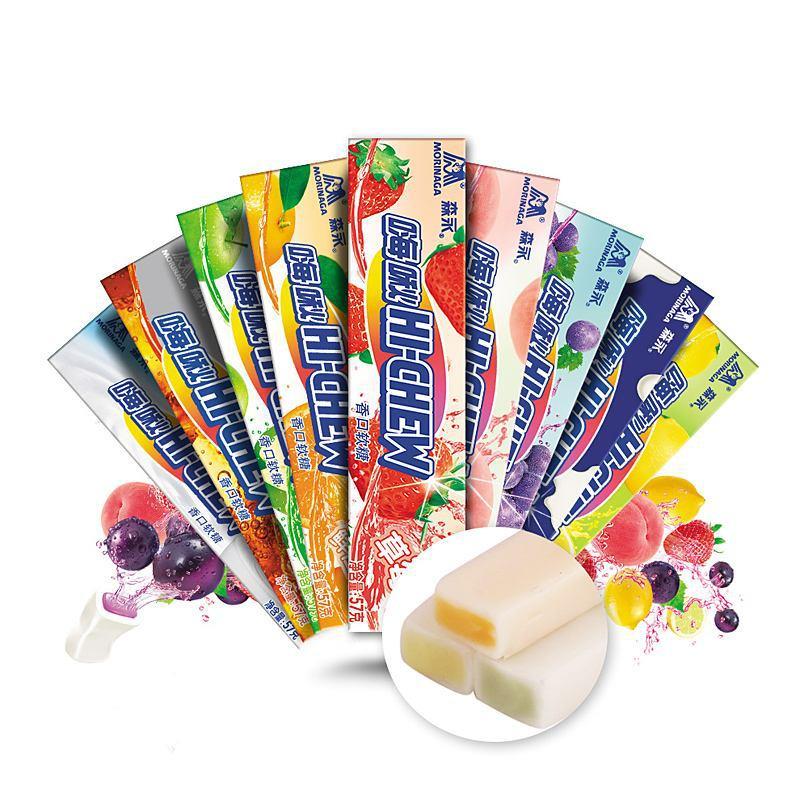 森永嗨啾HI-CHEW好嚼软糖57gX12条 零食食品嗨秋糖果奶糖