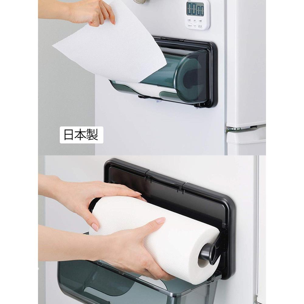 INOMATA 日本进口厨房纸巾架吸盘式免打孔多用途卷纸收纳盒纸巾盒