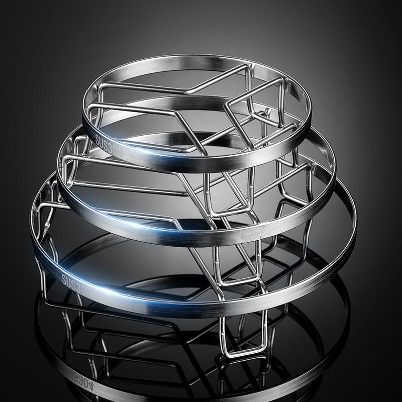 304不锈钢蒸架支架家用隔水炖盅蒸笼架厨房蒸菜架子电饭煲蒸格