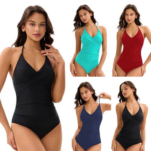 Sports women's one-piece swimsuit, backless triangle tight