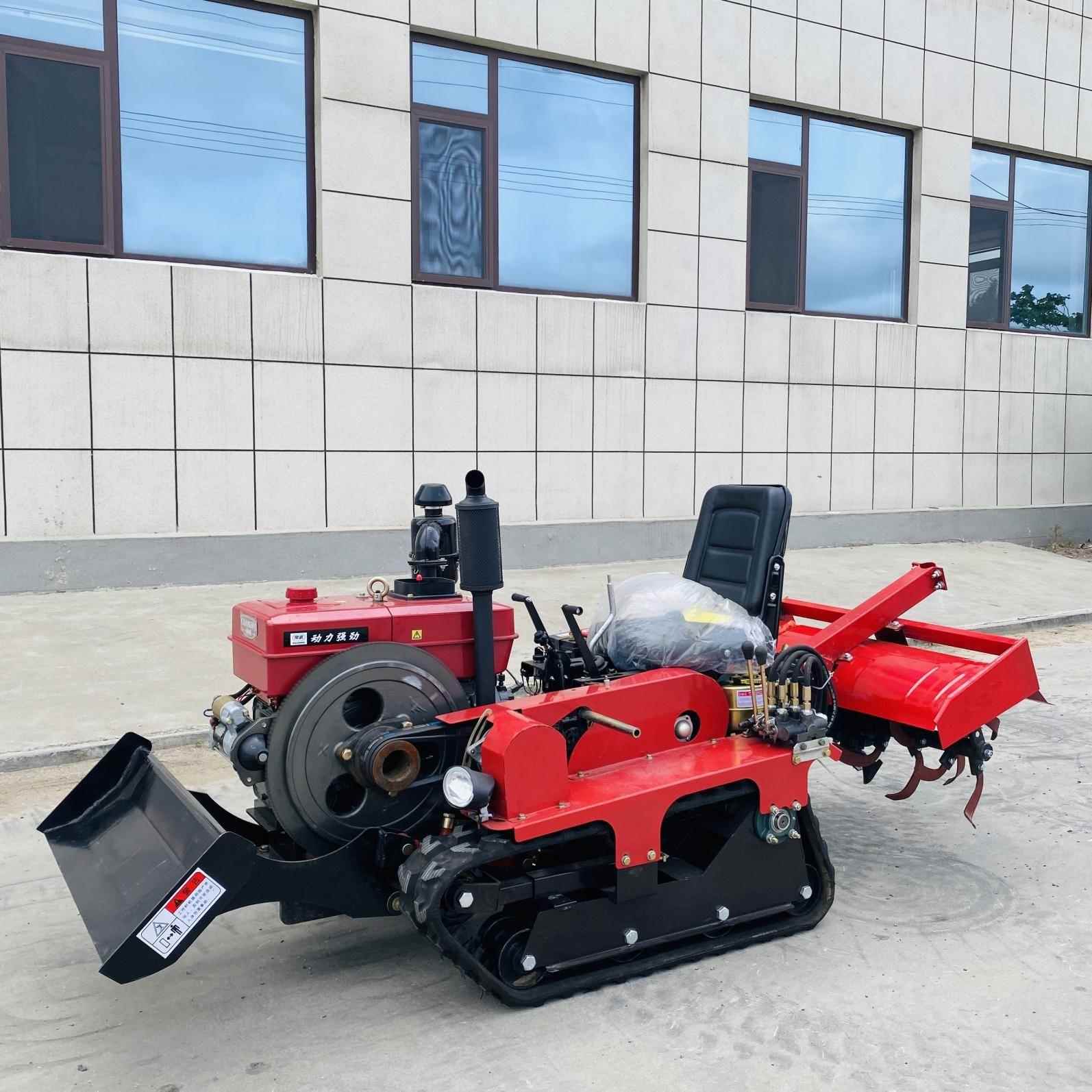 水两旱用大马力履带拖拉机 农用骑式拖拉机坐头带旋耕式JQP开沟播