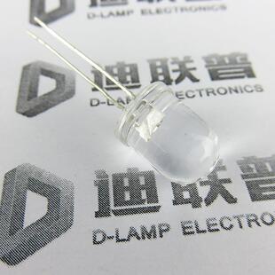8MM白光LED发光二极管 F8圆头高亮白发白光LED灯珠 大量现货
