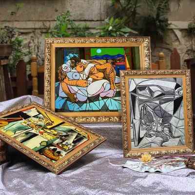 RDP世界画名关挂画餐厅壁画象抽人物艺玄术油画