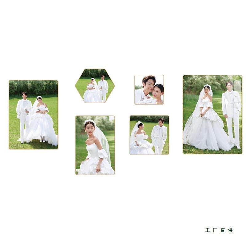 片装F97M5MS7发饰创意婚纱照相框定制挂墙相册客厅墙沙照背景相片