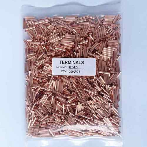 GT-1.5（1平方）冷压接线端子GT铜管对接头并线连接器电缆铜鼻子