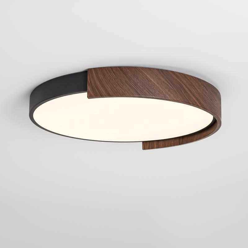 房间灯主灯简约意胡桃书房护眼卧室极灯圆形卧简现代吸顶灯木纹式,家装灯饰光源,智能吸顶灯,淘宝优惠券,粉丝福利购,淘宝优惠卷