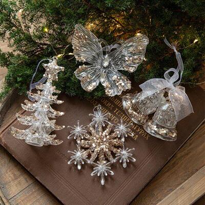 Christmas decoration sequin acrylic pendant圣诞装饰挂件