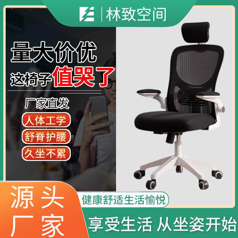 办公椅舒适办公久坐人体工学家用靠背升降书房书桌宿舍学习电脑椅