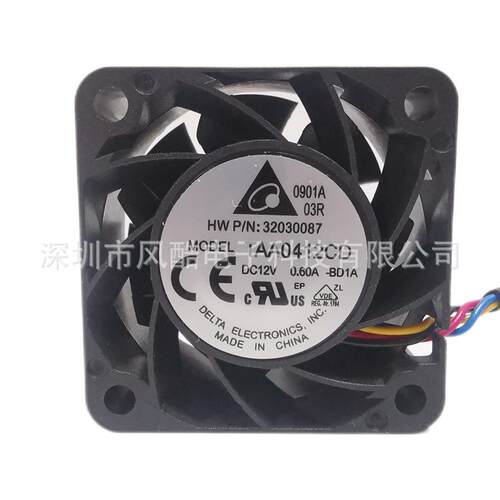 TAA0412CD-BD1A台达轴流风扇 4020 12V 0.43A 双滚珠散热风扇原装