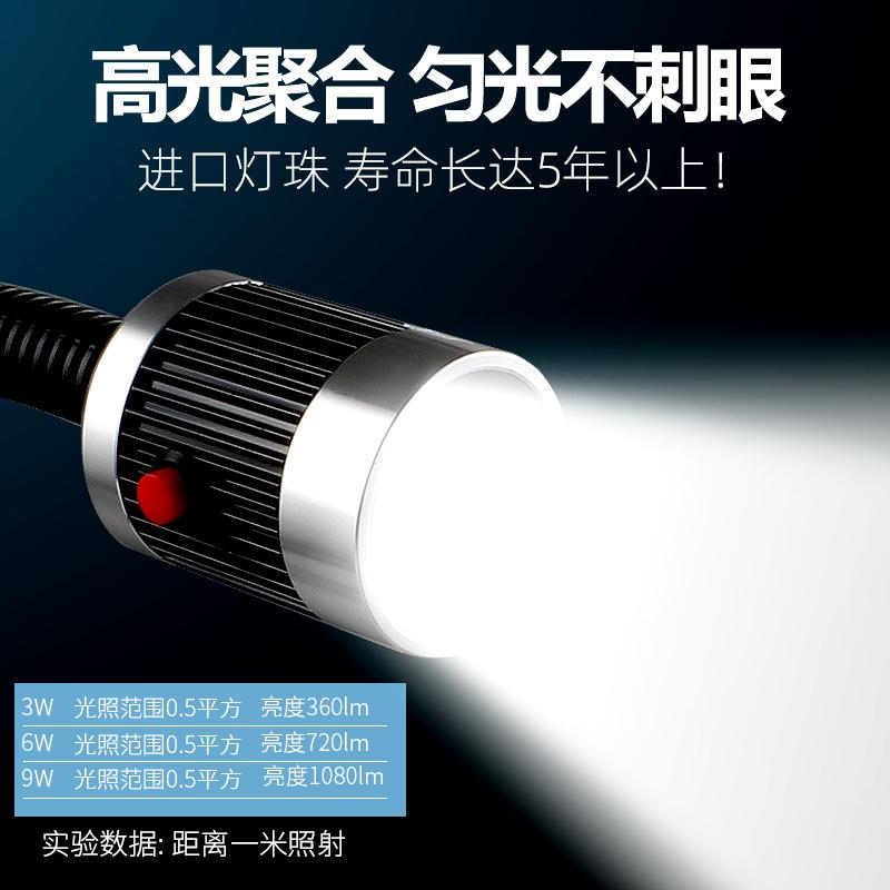 九家led机床工作灯加长臂800管1米管1米2管车床铣床万向工业台灯