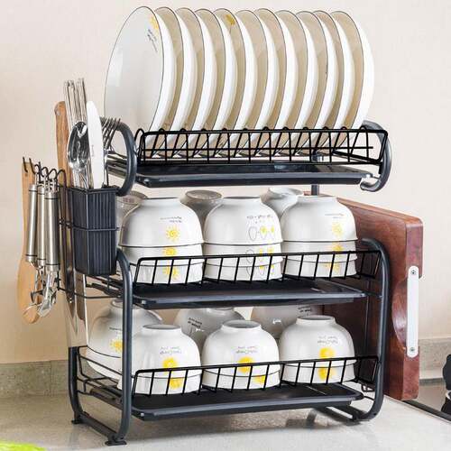 dish drying rack storage kitchen cup holder organizer