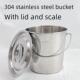 加厚正品 食品级304不锈钢书包桶学校幼儿园桶粥桶汤桶锥形桶