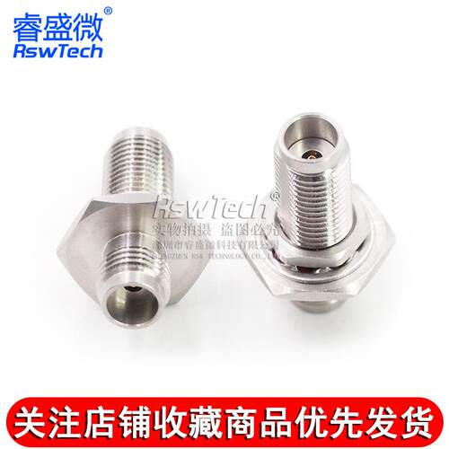 毫米波转接器 1.85-KYKG高频1.85MM母转母带防水圈螺母穿墙DC-40G