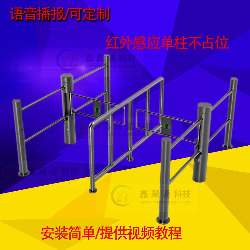 超市自动感应门超市单向门超市入口门圆柱商场摆闸智能闸机