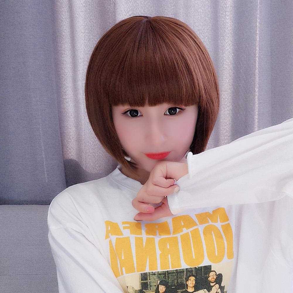 新款直销假发女短发网红空气刘海奶奶灰bobo头套蓬松修脸梨花头整