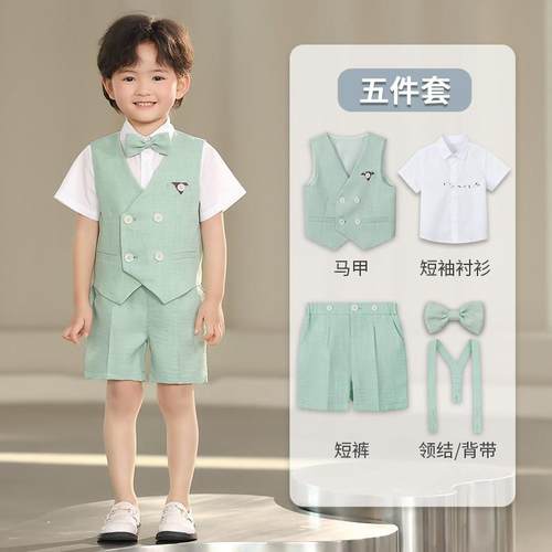 高档幼儿绿色演出服六裙一园儿礼童合唱女童公主男童服主持人表演