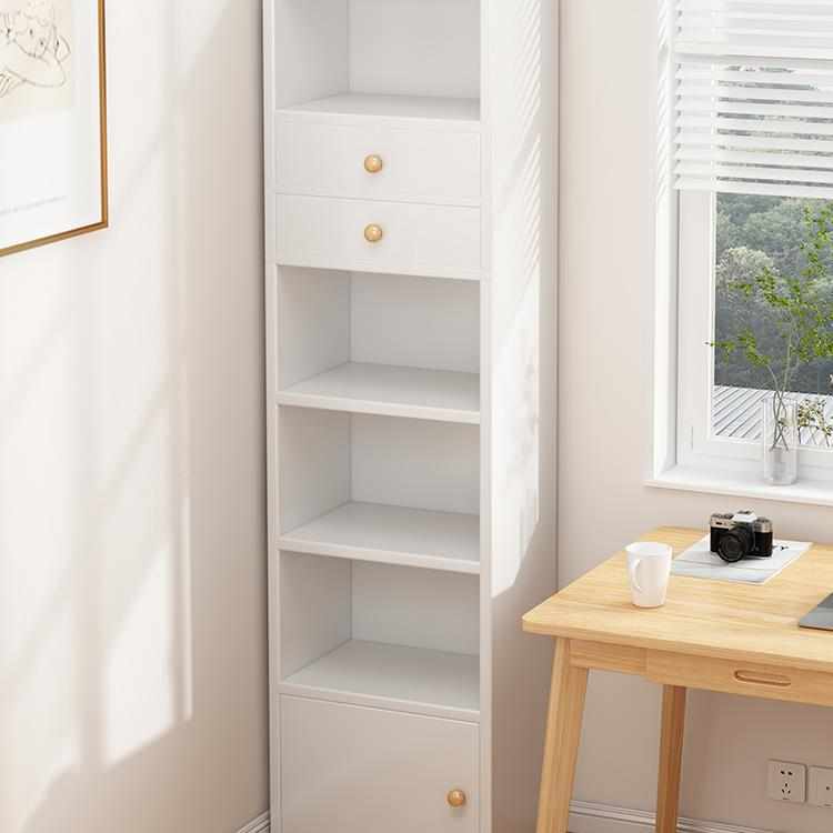 书架置物架落地简易家用多层客厅柜子收纳储物柜窄缝靠墙带门书柜