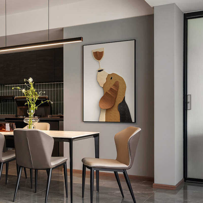 现代简约餐厅装饰画餐桌墙面布置2025新款饭厅背景轻奢高级感挂画